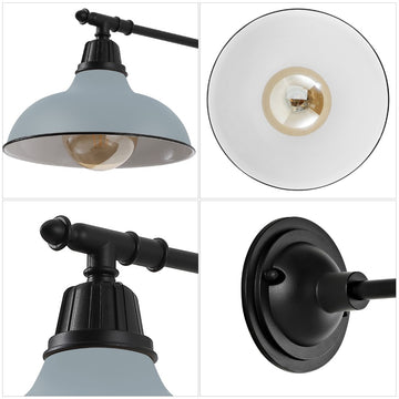 Wallace 12.25" Farmhouse Industrial Indoor/Outdoor Iron LED Victorian Arm Outdoor Sconce